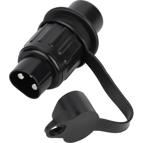 Adaptateur de Prise de Remorque 3 Broches en Plastique Noir (1/5)