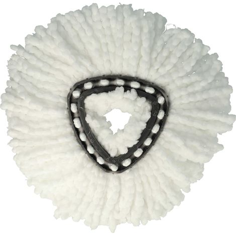 vhbw Replacement Mop Head compatible with Vileda EasyWring & Clean, EasyWring & Clean Turbo Mop - Microfibre Attachment White