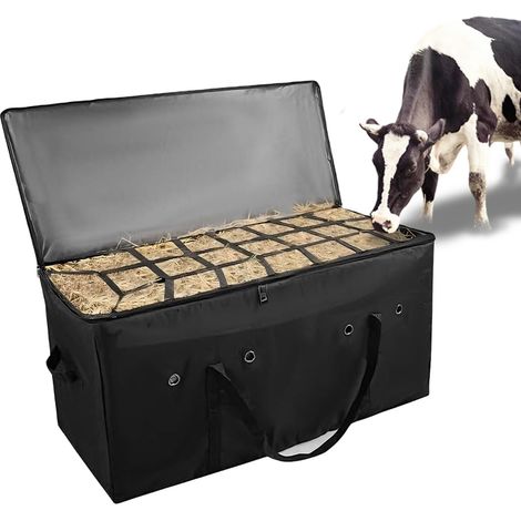 Sac à Foin Pliable pour Chevaux Grand Sac de Rangement pour balles de Foin