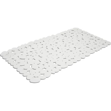 Tappeto vasca bianco antiscivolo pvc sassi rettangolare mod. Bali