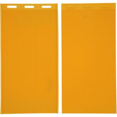 Moule à cire d’abeille 5,4 mm – 2 pièces, peigne en caoutchouc + feuille de base, accessoire apiculture jaune (1/5)