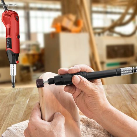 Kit d'outils rotatifs AC, meuleuse électrique, 6 vitesses variables, 8000-35000 tr/min, 170W, pour le polissage, la sculpture et le façonnage, avec étui de transport (1/5)
