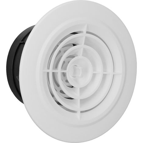 Plaque bouche ventilation ronde pivotante réglable remplacement sortie air PVC PP ABS salle bain cuisine 10cm 1 pièce (1/5)