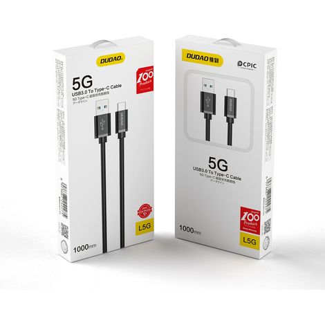 USB – USB Typ C Schnellladekabel 1 m Schwarz (1/5)