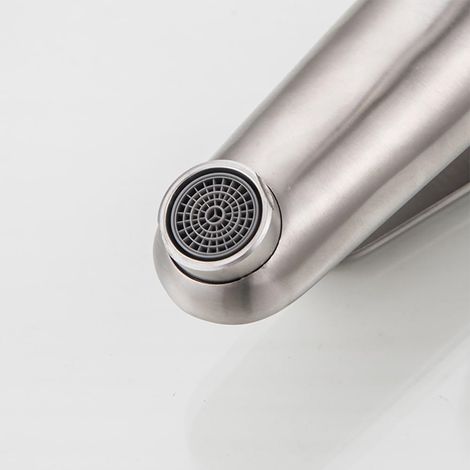 Robinet pour vasque, 143x140, inox, monocommande, eau froide (1/5)