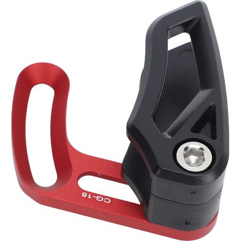Guide-chaîne VTT, alliage d'aluminium, dents positives et négatives, protection de chaîne pour plateaux de 26 à 36 dents, transmission mono-plateau (1x), rouge (1/5)