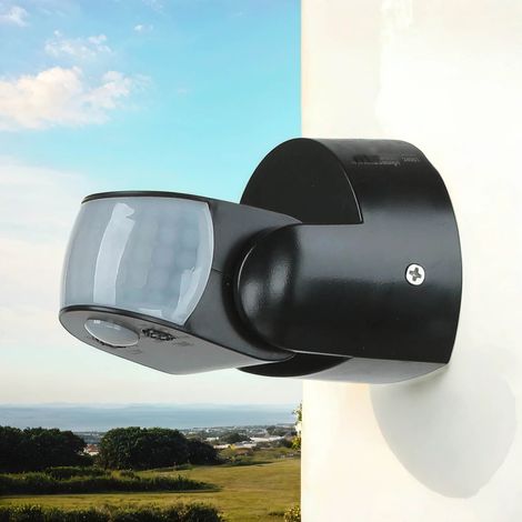 Lampe extérieure LED détecteur de mouvement IP65 lampe extérieure noire