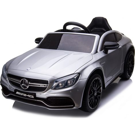 MINI AUTO ELETTRICA PER BAMBINI 12V MERCEDES C63 AMG Argento (1/5)
