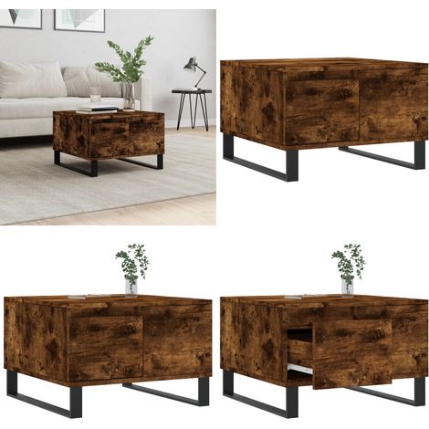 Couchtisch Räuchereiche 55x55x36,5 cm Holzwerkstoff - Holzwerkstoff Couchtisch - Räuchereiche Couchtisch (1/5)