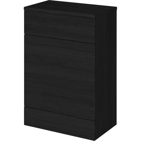 Alrewas Contemporary Floor Standing WC Unit with Coordinating Worktop, Charcoal Black, 600mm