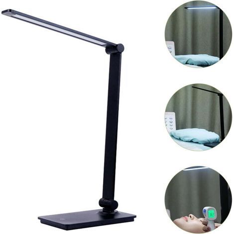[JAMAIS UTILISÉ] Lampe de bureau à brancher USB, lampe de travail LED pour la protection des yeux, 3 niveaux de luminosité, lumière blanche 6000K, adaptée au bureau (1/4)