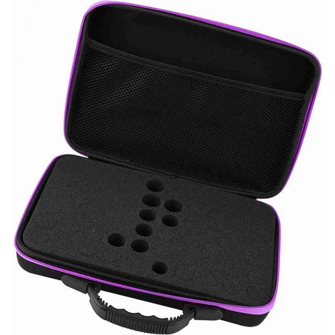 Transportkoffer für ätherische Öle, Hartschalenkoffer, 60 Fläschchen, geeignet für 5 ml und 15 ml Fläschchen (lila) (1/5)