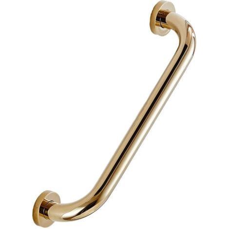 Barres d'appui dorées pour douche, baignoire, douche, main courante de toilette, 12 pouces, en laiton massif pour plus de sécurité dissimulée (1/5)