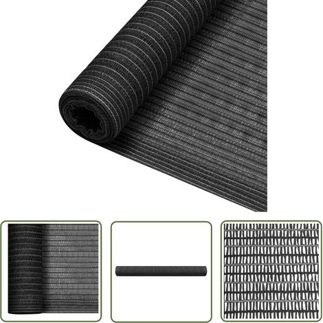 The Living Store - Filet brise-vue Anthracite 1,5x25 m PEHD 75 g/m² (1/4)