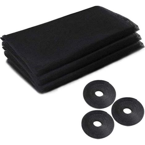 Moustiquaire - - 130 x 150 cm - 3 Pièces - Fixation Adhésive - Maille Anti-Insectes (1/4)