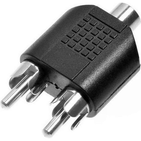 Adaptateur répartiteur audio stéréo 3,5 mm vers 2 RCA mâle/femelle, compatible avec les équipements audio TV, multicolore. (1/5)