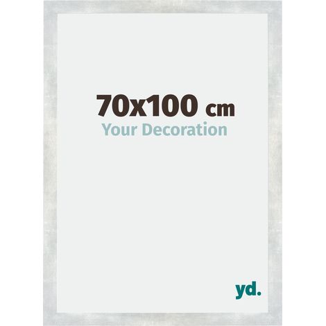 Cadre Puzzle 70x100 cm - Argent Brillant Vintage - MDF - Mura. (1/5)