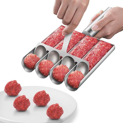 Moule à raviolis – Moule antiadhésif 4 rangées en acier inoxydable pour raviolis maison rapides (viande, poisson, crevettes, légumes) – 25 x 14,5 x 3 cm (1/5)