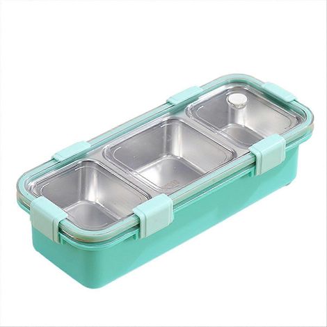 3 compartiments boîte repas portable récipient de conservation alimentaire B (1/5)