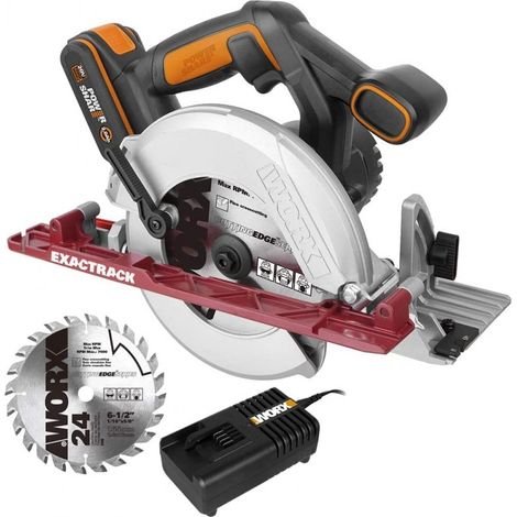 Sierra circular WORX exactrack 165mm 20v (1 bateria 2.0ah) (1/5)