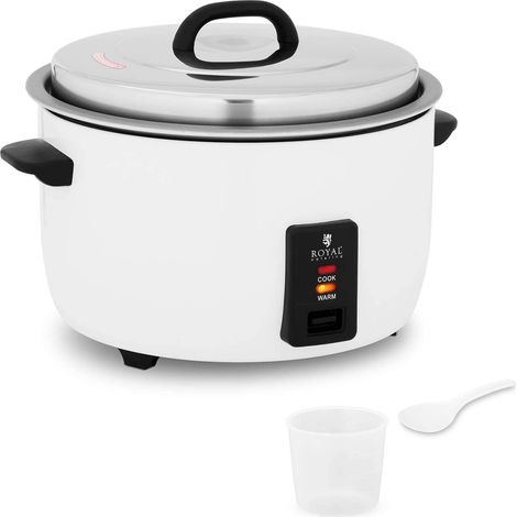 Olla arrocera vaporera cocina arroz arroz cocido eléctrica eléctrica 19 litros 2 650 vatios 19 litros carcasa de acero inoxidable tanque de aluminio antiadherente taza medidora y cuchara 14 0003948 (1/5)