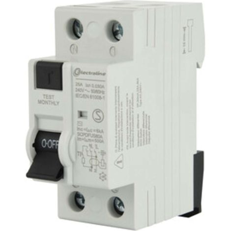 INTERRUTTORE DIFFERENZIALE 30MA 25A 6KA TIPO AC