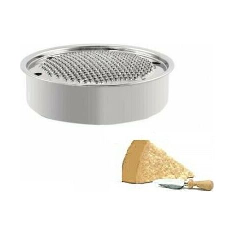 GRATTUGIA FORMAGGIO ACCIAIO INOX A MANO SCATOLATA 18CM TONDA CUCINA