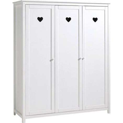 Armoire 3 Portes "Amori" 190cm Blanc (1/3)