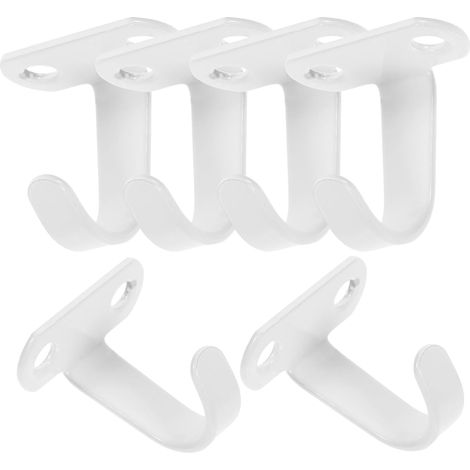 Lot de 6 Crochets de Plafond Robustes en Fer Blanc, Capacité de Charge Élevée, pour Suspendre Plantes et Décorations Lors de Fêtes (1/5)