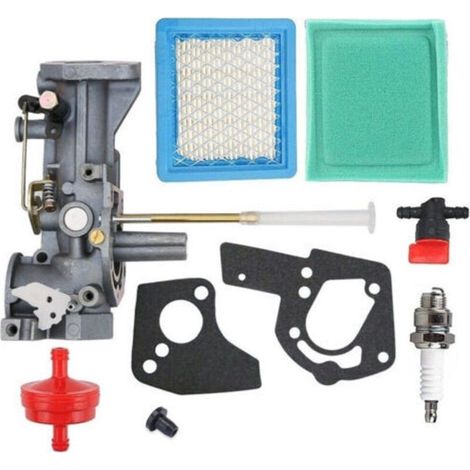 Kit de réparation carburateur compatible Briggs & Stratton 498298Filtre à air + bougie d’allumage pour moteurs 5 HP (1/4)