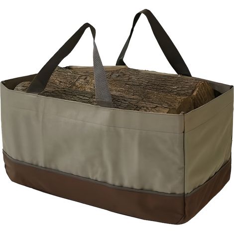 Sac à bûches en tissu Oxford résistant, sac de rangement portable pour le bois de chauffage, sac à outils (1/4)