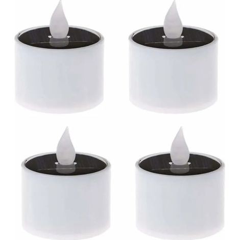 Bougies Led nergie Solaire Lampes Bougies Scintillantes Sans Flamme tanches Bougies Chauffe-Plat lectroniques Odipie (1/4)