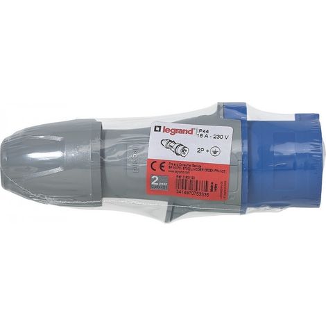 Rechte Stecker Male IP44 - IK09 2p+t