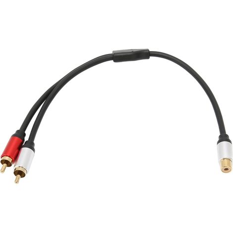 Câble Diviseur Y RCA 1 Femelle vers 2 Mâles pour Caisson de Basse, Amplificateur Audio et Système Home Cinéma
