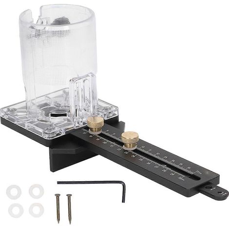 Base de fraiseuse à bois CNC avec goupille de 8 mm et trous de clouage de 2,5 mm pour fraisage circulaire et rainurage de garniture de 65 mm de diamètre.