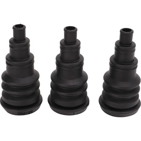 Set aus 3 universellen schwarzen Gummischutzhüllen für 3/8"- bis 1"-Kabelbäume, kompatibel mit Firewalls.