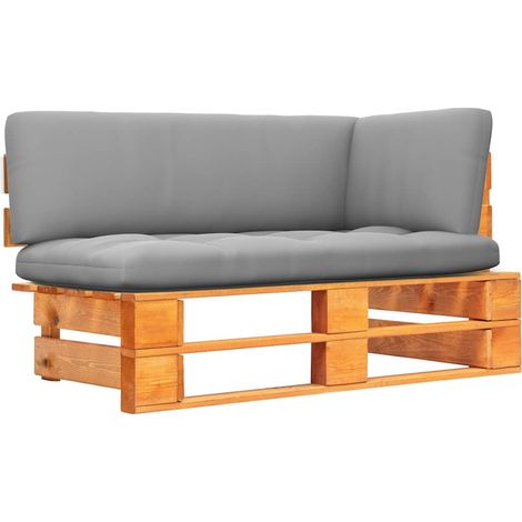 Canapé d'angle palette de jardin-Salon de jardin Sofa extérieur marron miel bois pin imprégné 429202 (1/5)