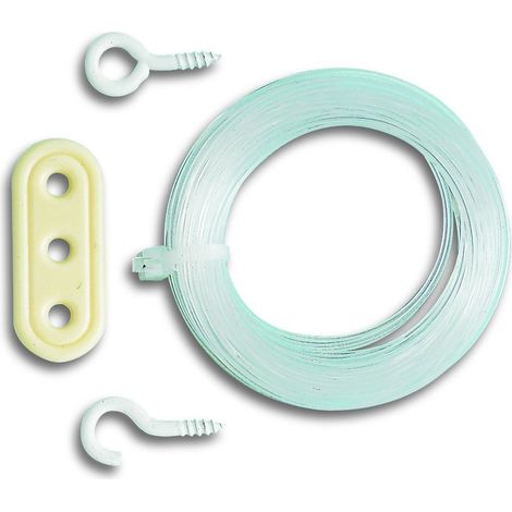 Chapuis NY1 fili nylon + 1 gancio + 1 Piton + 1 tenditore – Resistenza alla rottura indicativa 10 kg – Diametro 1 mm – Lunghezza 10 m, Trasparente