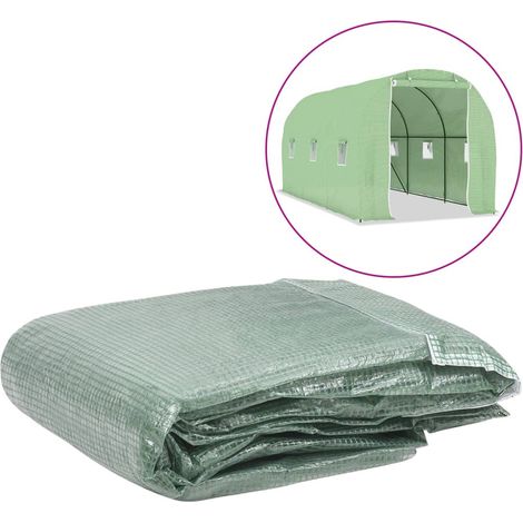 vidaXL Greenhouse Replacement Cover (9 m²) 200x450x200 cm Green