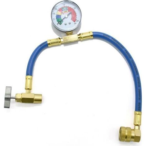 Flexible de recharge pour R134a avec manometre et raccords laiton - DURACOOL - Utilisation facile-Ywey (1/5)