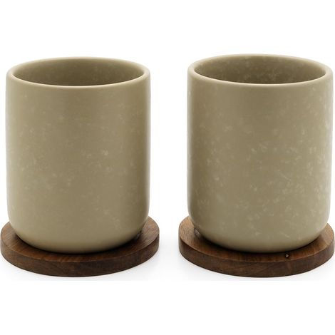 Bredemeijer Umea Conjunto de 2 Tazas de Té Beige