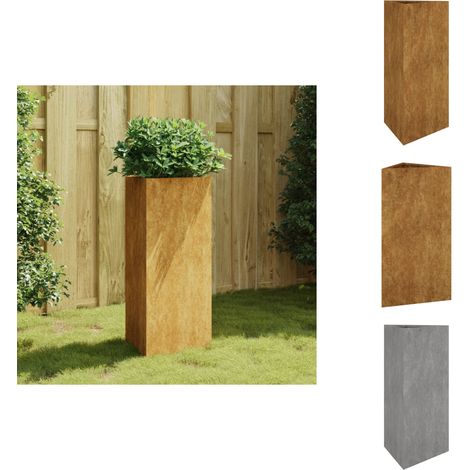Jardinière 40x34,5x75 cm acier corten - Jardin - Jardinière - Pot De Fleurs - Extérieur - Terrasse (1/5)