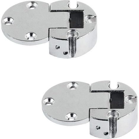 Paquete de 20 bisagras plegables para muebles, herrajes plegables plano-mediales para aberturas de madera, ángulo de apertura de 90°. (1/3)