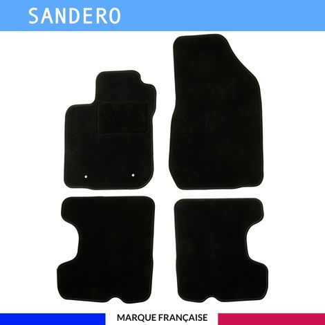 Tapis de voiture - Sur Mesure pour SANDERO (2013 - 2017) - 4 pièces - Tapis de sol antidérapant pour automobile (1/4)