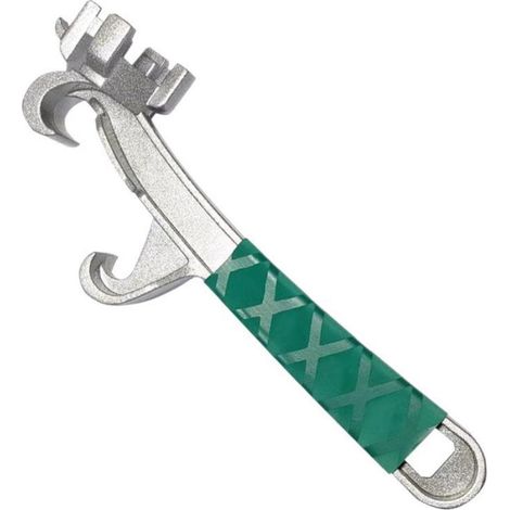 Ouvre-boîte - Ouvre-fût - Clé multifonction - 225 mm - Aluminium - Pour seaux en plastique et métal - 1 pièce (1/5)