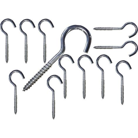 Lot de 115 crochets à visser M6 pour suspendre des lumières. Grande taille : 6 mm x 80 mm
