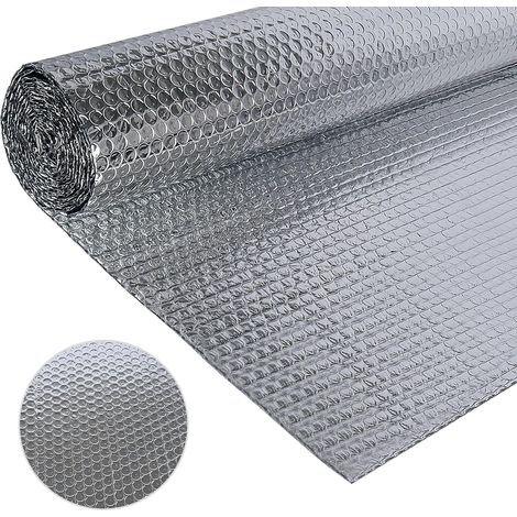 Rouleau d'isolation en feuille d'aluminium pour radiateur - 60 cm x 3 m - Panneaux réflecteurs de chaleur et de vapeur - Permet d'économiser de l'énergie pour tuyau, abri de jardin, fenêtre (1/5)