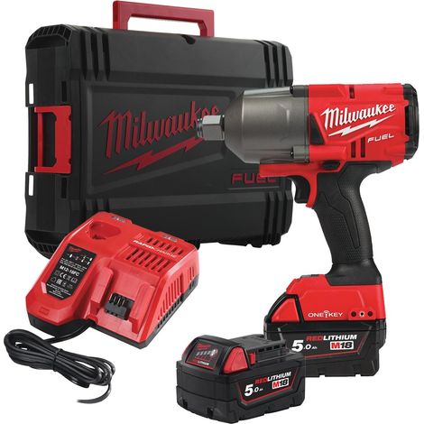 Milwaukee M18ONEFHIWF34-502X 18V One Key Fuel 3/4" Friction Ring Impact (2 x 5.0Ah RedLithium-Ion Batteries) (1/5)