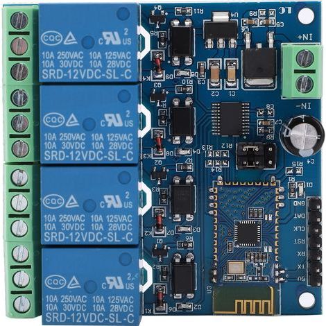 4-Kanal 12V Bluetooth-Modul, Steuerung über Android-Smartphone-App, intelligentes Relais (1/5)