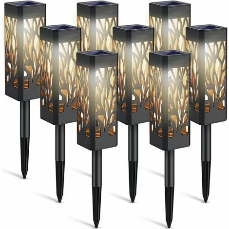 Luci solari da giardino per esterni - Set di 6 lanterne solari con luce bianca calda - Impermeabili IP65 - Accensione/spegnimento automatico (1/4)